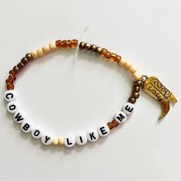 Taylor Swift Eras Tour Friendship Bracelet Cowboy Like Me Evermore W/ Charm - Picture 1 of 1